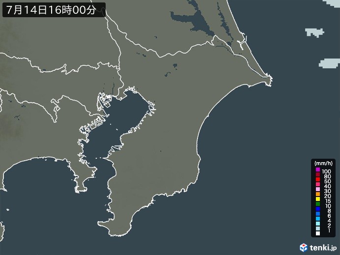 千葉県の過去の雨雲レーダー(2023年07月14日) - 日本気象協会