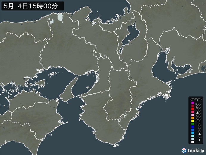 近畿地方の雨雲レーダー(2024年05月04日)