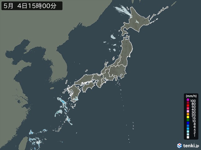 雨雲レーダー(2024年05月04日)