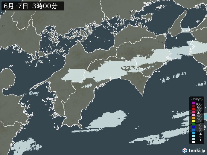 通販 四国地方の過去の雨雲レーダー(2025年06月07日) 日本気象協会 - トップス