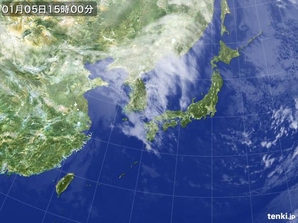 実況天気図(2015年01月05日)