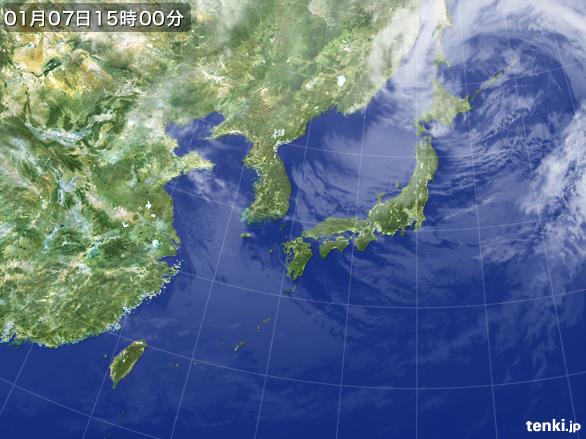 実況天気図(2015年01月07日)