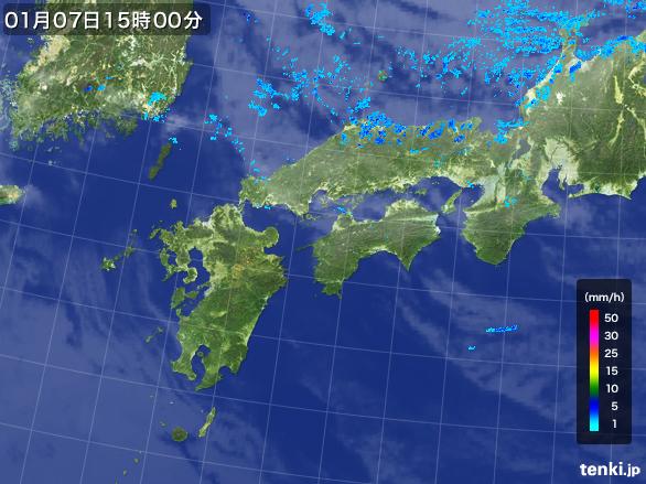 実況天気図(2015年01月07日)