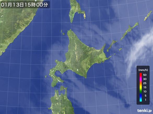実況天気図(2015年01月13日)