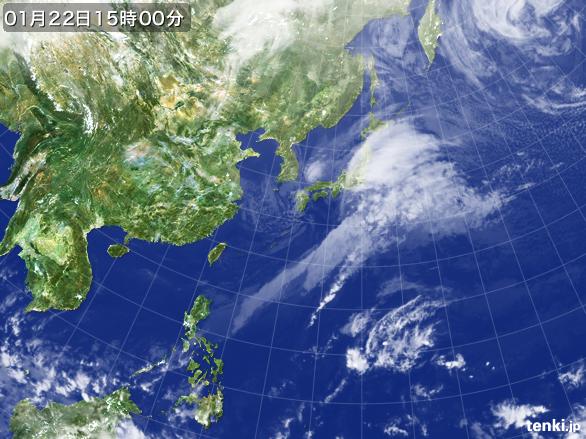 実況天気図(2015年01月22日)