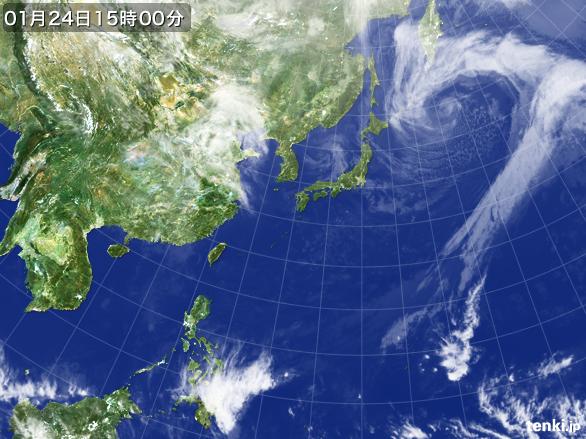 実況天気図(2015年01月24日)