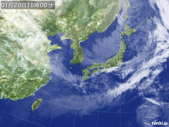 実況天気図(2015年01月28日)