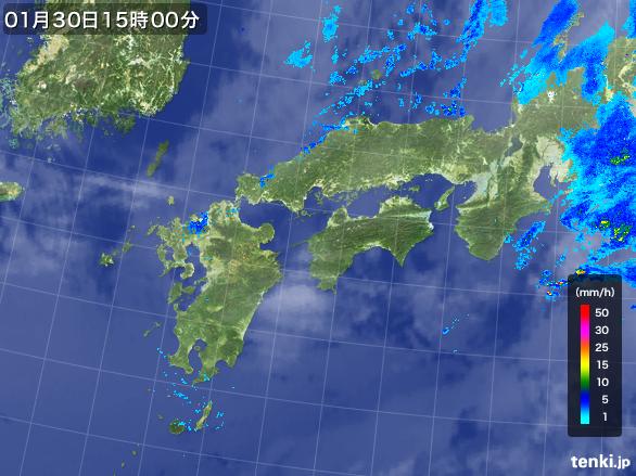 実況天気図(2015年01月30日)