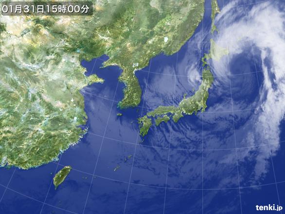 実況天気図(2015年01月31日)