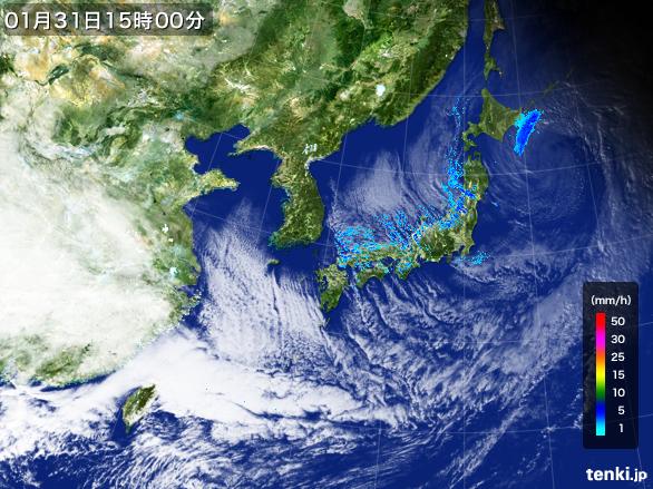 実況天気図(2015年01月31日)