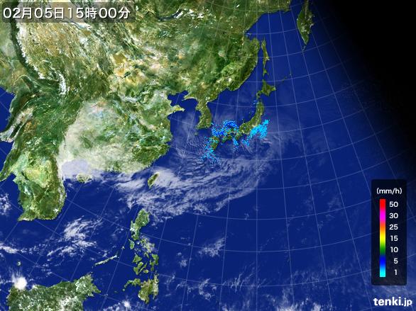 実況天気図(2015年02月05日)