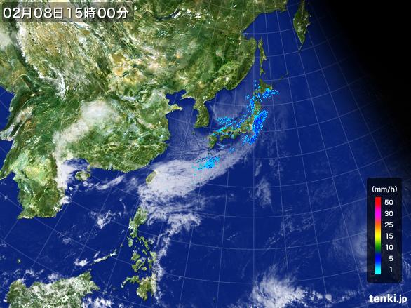 実況天気図(2015年02月08日)