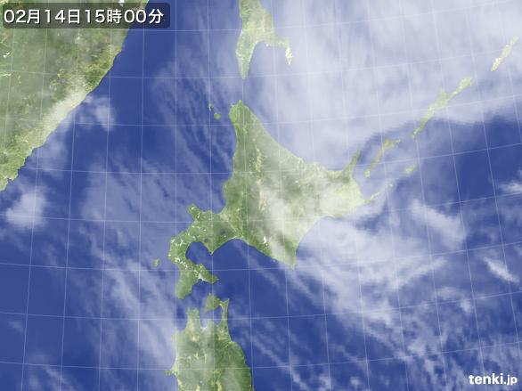 実況天気図(2015年02月14日)