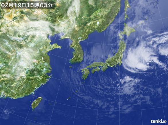 実況天気図(2015年02月19日)