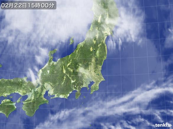 実況天気図(2015年02月22日)