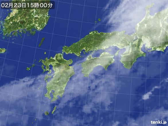 実況天気図(2015年02月23日)