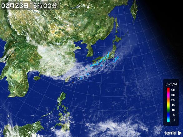 実況天気図(2015年02月23日)