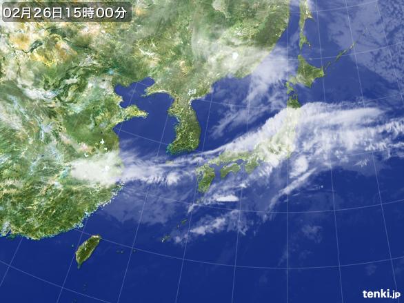 実況天気図(2015年02月26日)