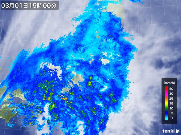 実況天気図(2015年03月01日)