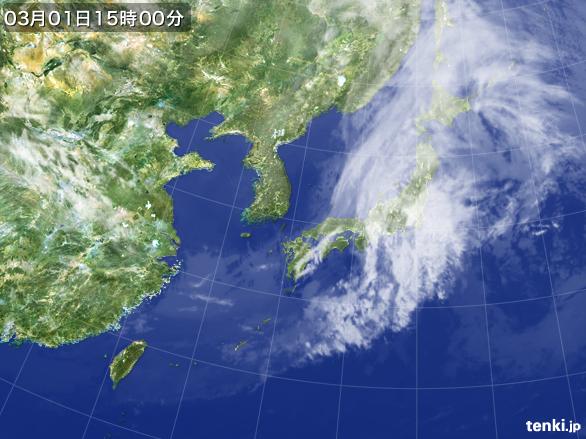 実況天気図(2015年03月01日)