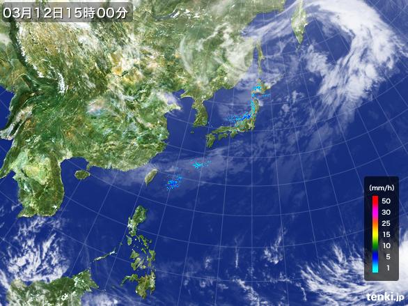 実況天気図(2015年03月12日)