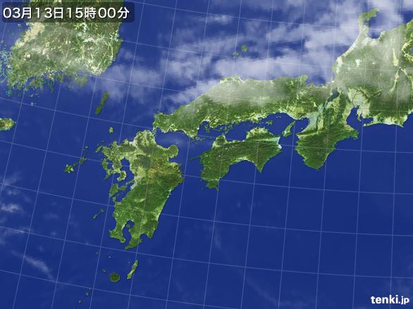 実況天気図(2015年03月13日)