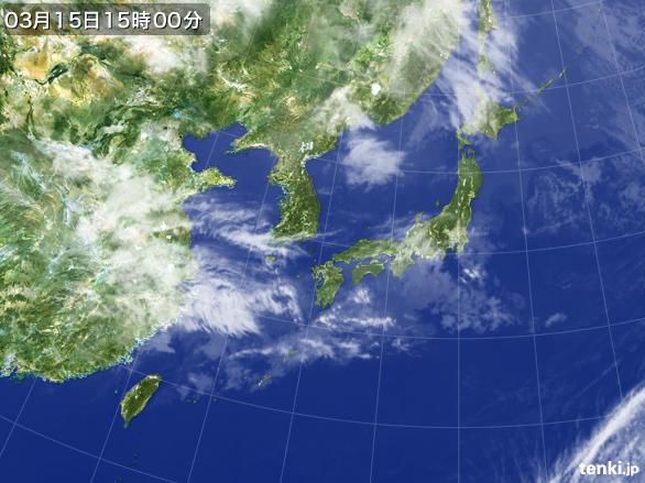 実況天気図(2015年03月15日)