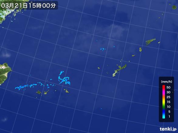 実況天気図(2015年03月21日)
