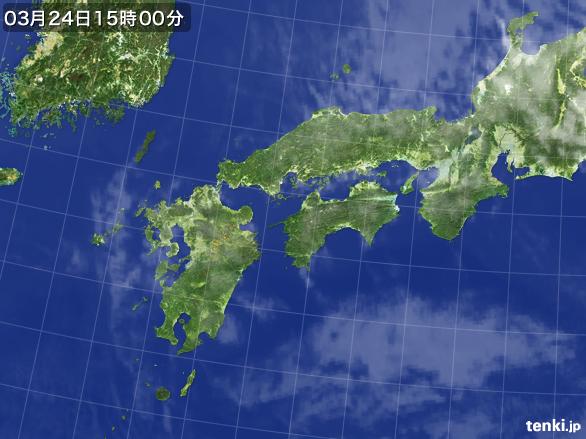実況天気図(2015年03月24日)