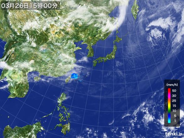 実況天気図(2015年03月26日)