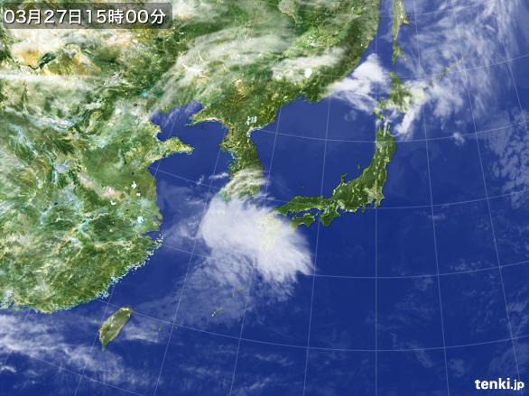実況天気図(2015年03月27日)