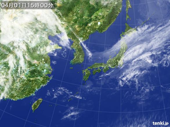実況天気図(2015年04月01日)