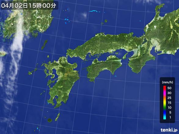 実況天気図(2015年04月02日)