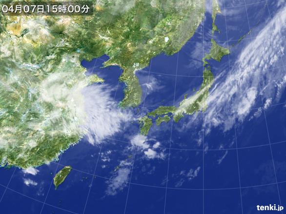 実況天気図(2015年04月07日)