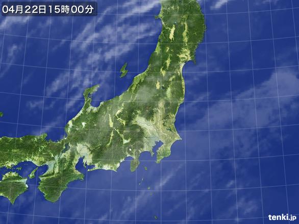 実況天気図(2015年04月22日)