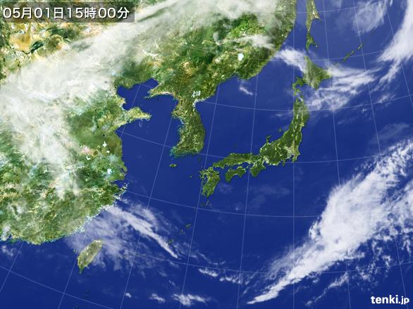 実況天気図(2015年05月01日)