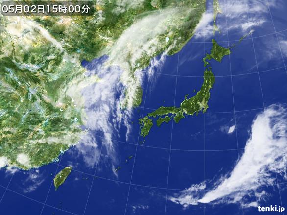 実況天気図(2015年05月02日)