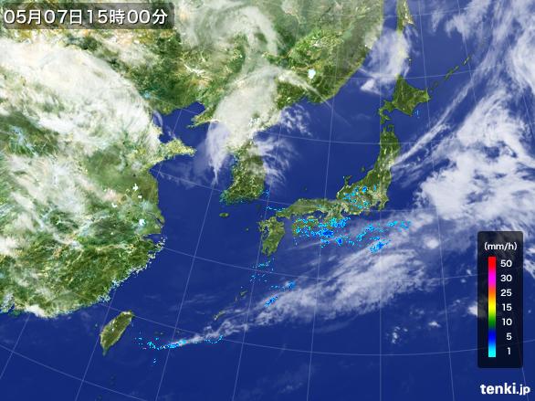 実況天気図(2015年05月07日)