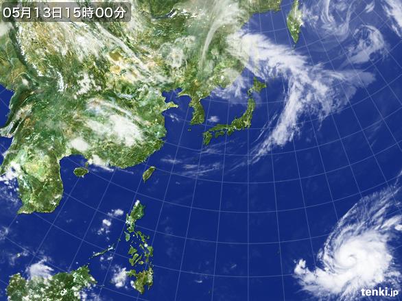 実況天気図(2015年05月13日)
