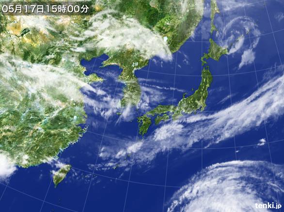 実況天気図(2015年05月17日)