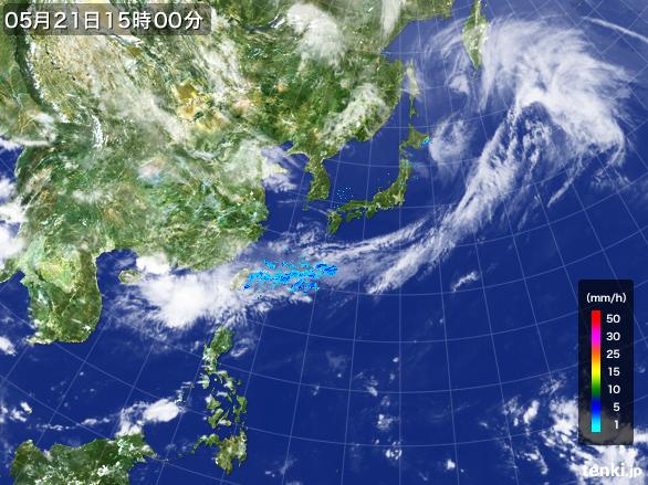 実況天気図(2015年05月21日)