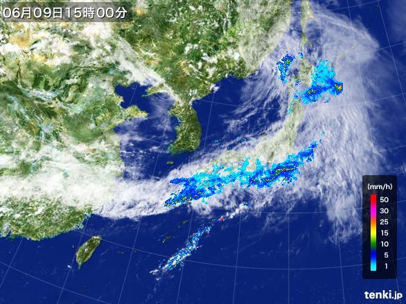 実況天気図(2015年06月09日)