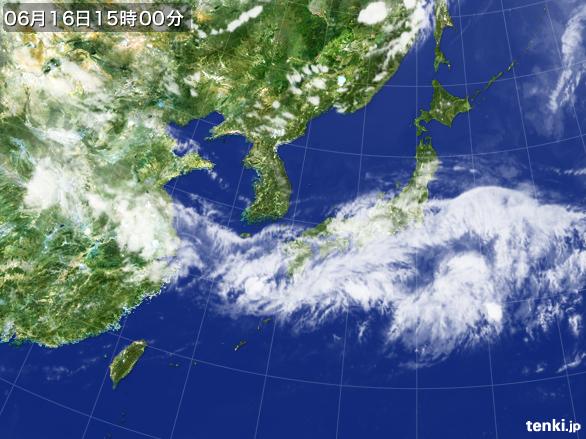 実況天気図(2015年06月16日)