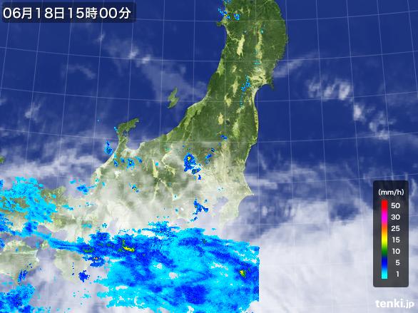 実況天気図(2015年06月18日)