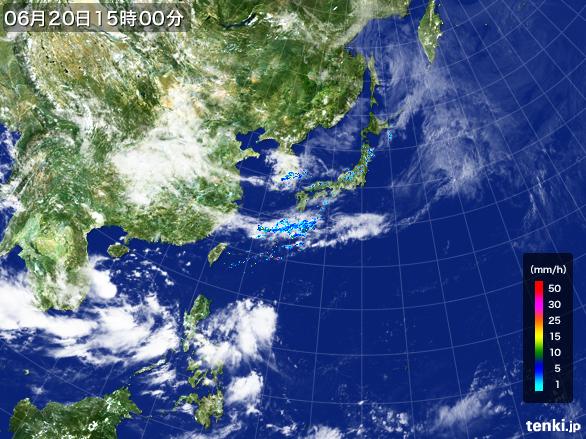 実況天気図(2015年06月20日)