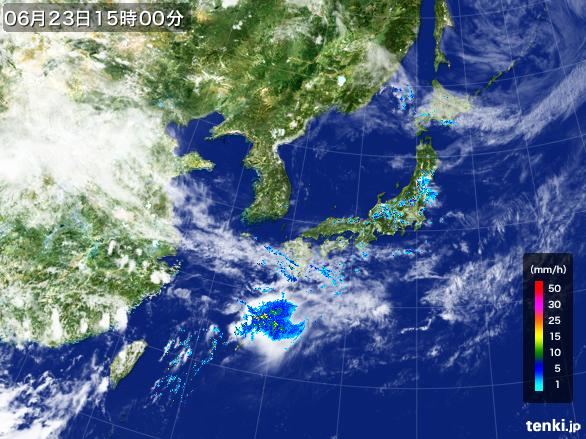 実況天気図(2015年06月23日)