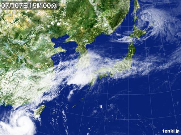 実況天気図(2015年07月07日)