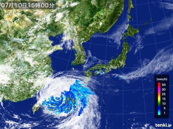 実況天気図(2015年07月10日)