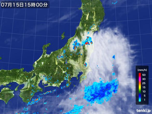 実況天気図(2015年07月15日)