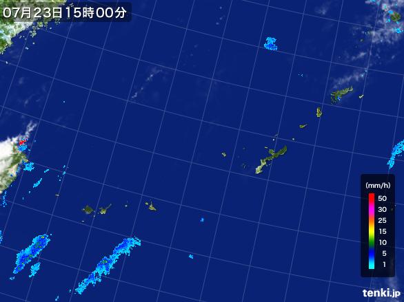 実況天気図(2015年07月23日)